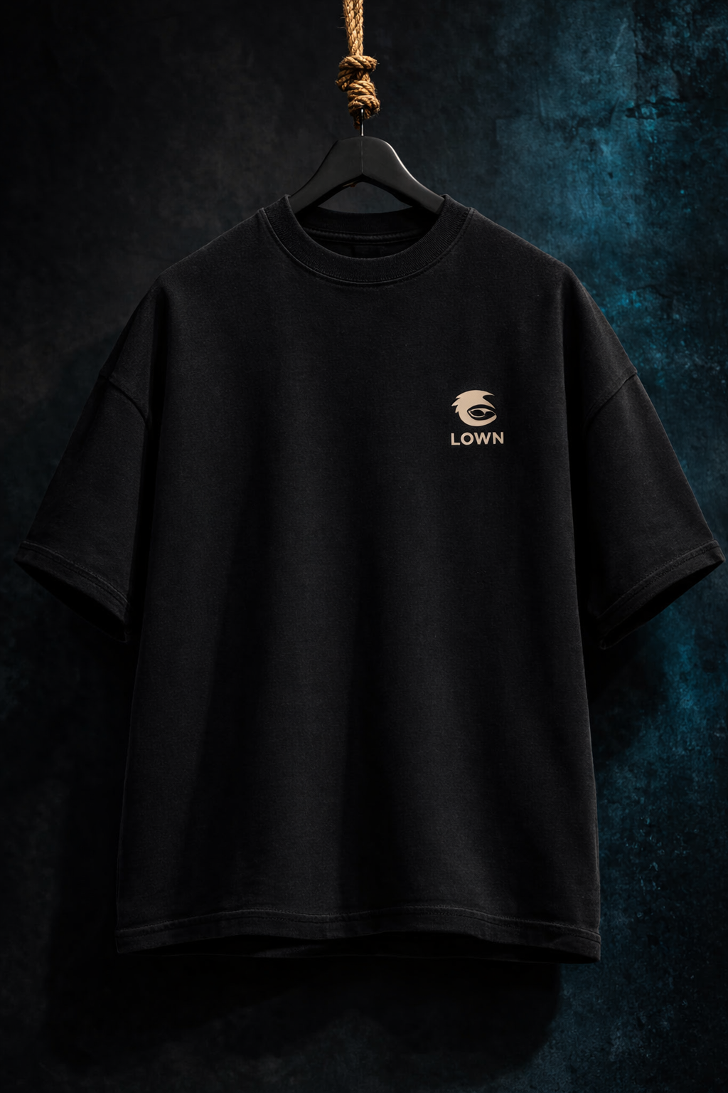 LOWN-LESS Fallen Wing Oversized Tee – 240 GSM French Terry
