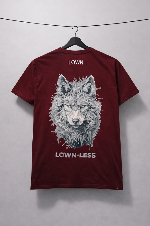 LOWN Alpha Wolf Graphic T-Shirt – 180 GSM 100% Cotton | Regular Fit
