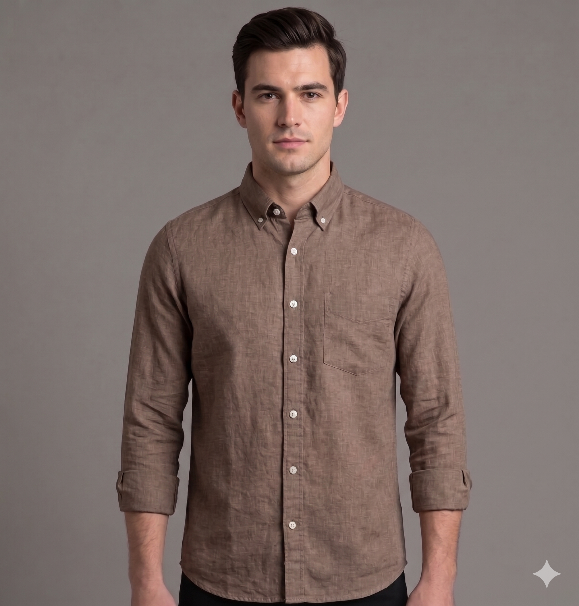 Men Desert Brown Shirt