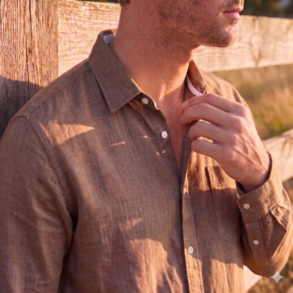 Men Desert Brown Shirt