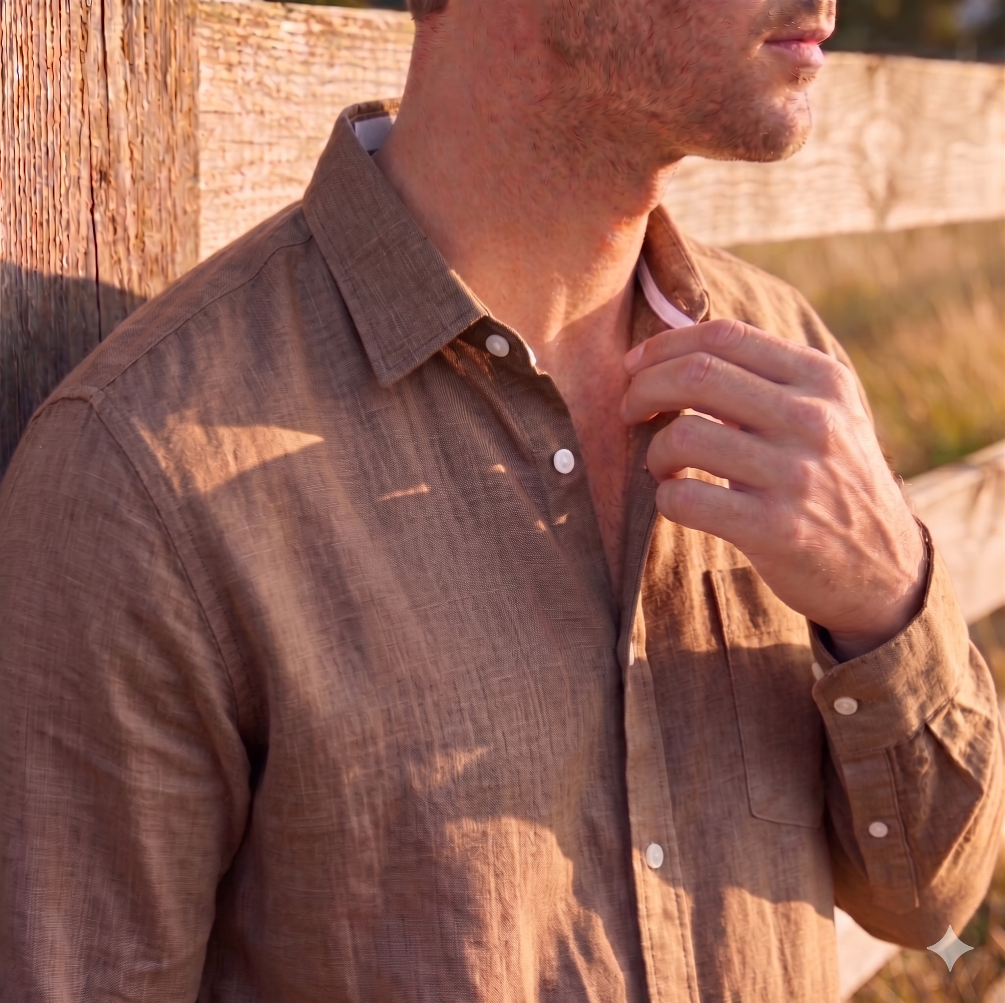 Men Desert Brown Shirt