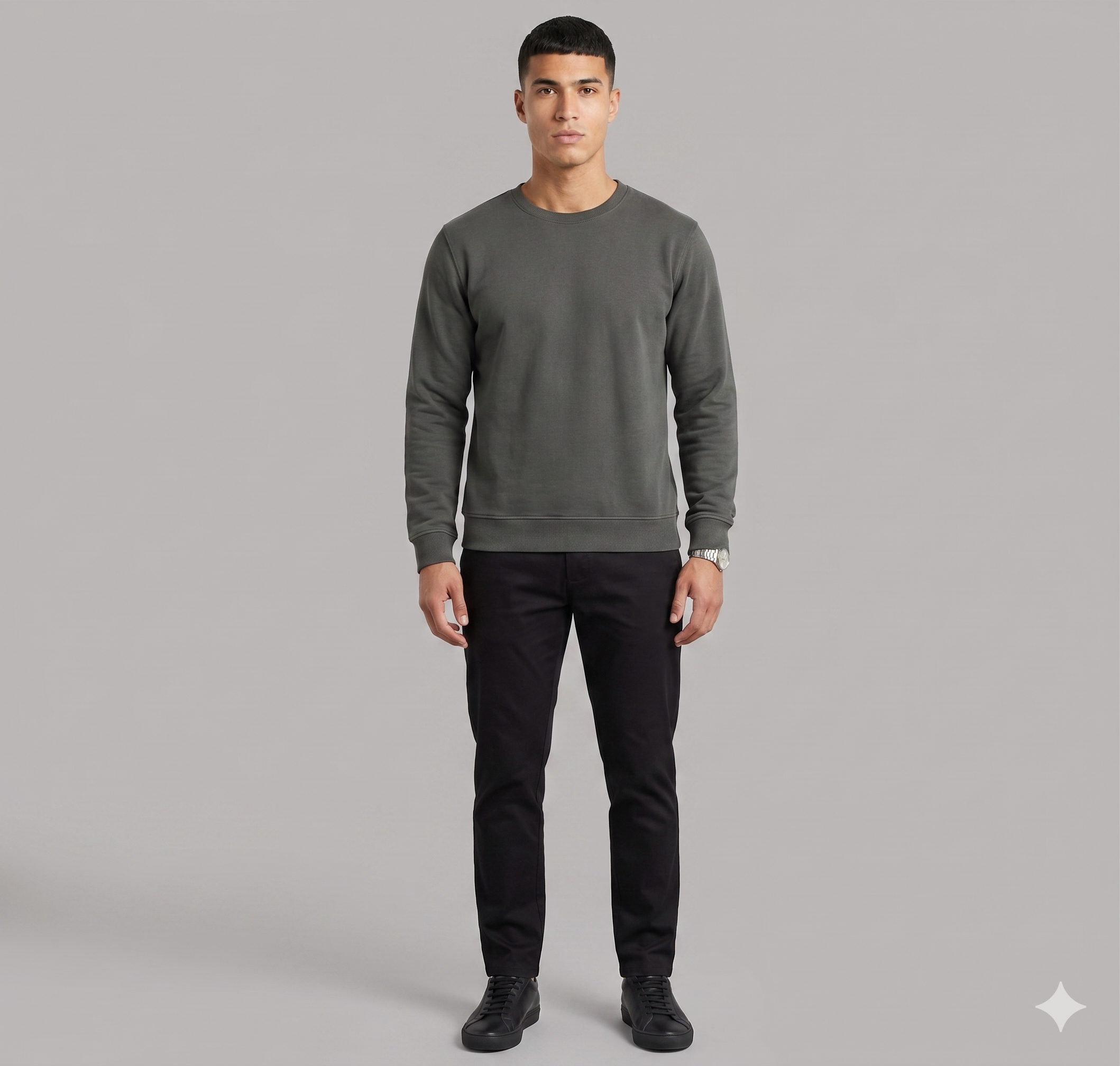 LOWN Cotton Premium Gray Sweatshirt