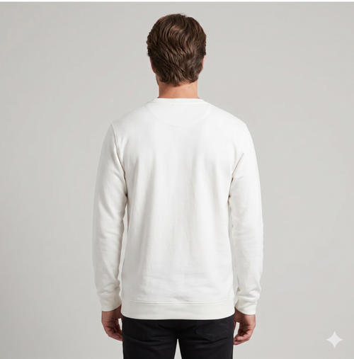 LOWN Cotton Premium White Sweatshirt