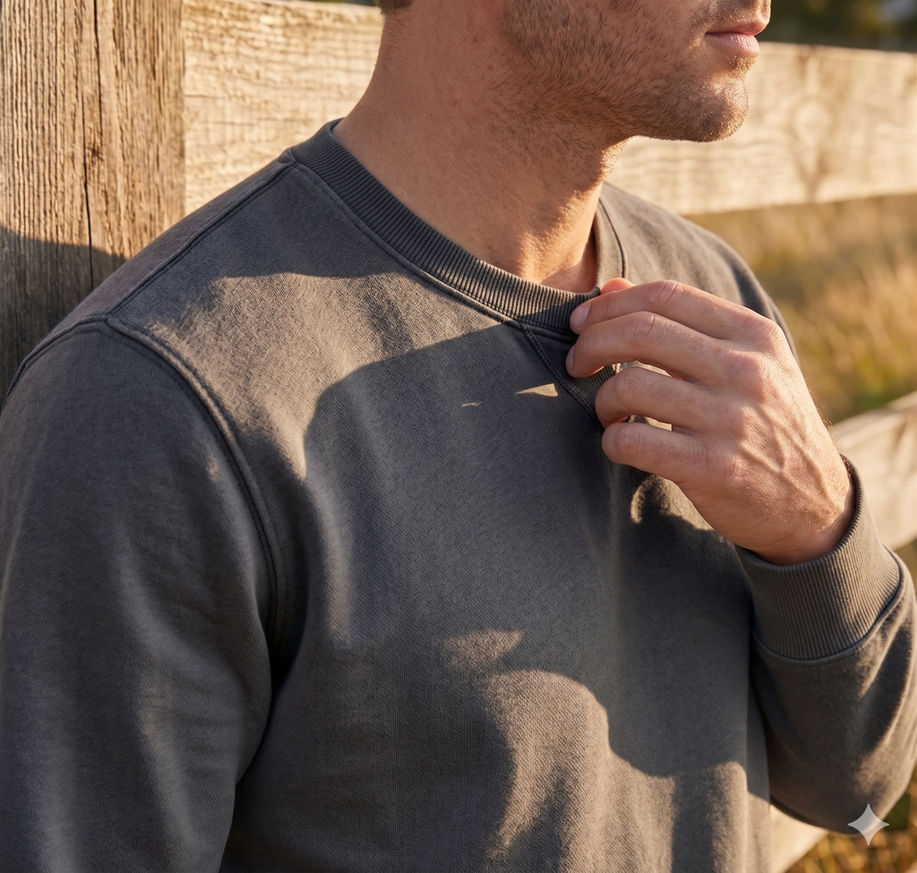 LOWN Cotton Premium Gray Sweatshirt