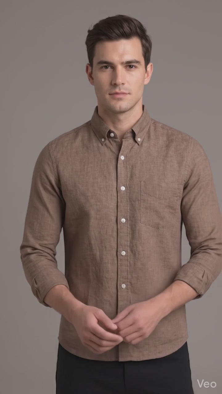 Men Desert Brown Shirt